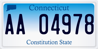 CT license plate AA04978