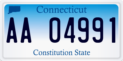 CT license plate AA04991