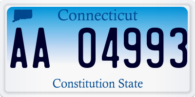 CT license plate AA04993