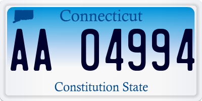 CT license plate AA04994