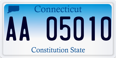 CT license plate AA05010