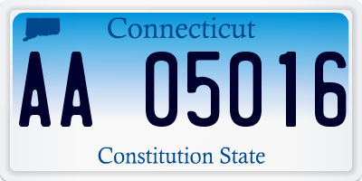 CT license plate AA05016
