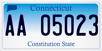 CT license plate AA05023