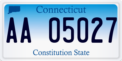 CT license plate AA05027