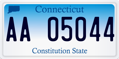 CT license plate AA05044