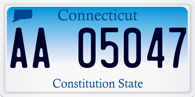 CT license plate AA05047