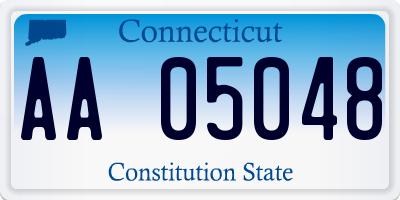 CT license plate AA05048