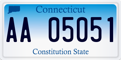 CT license plate AA05051