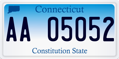 CT license plate AA05052