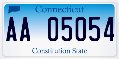 CT license plate AA05054