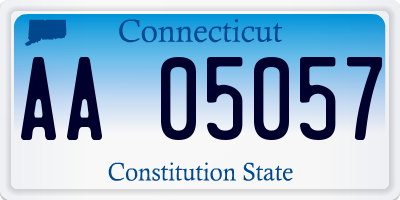 CT license plate AA05057