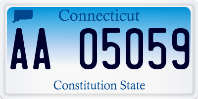 CT license plate AA05059