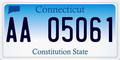 CT license plate AA05061