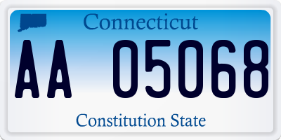 CT license plate AA05068