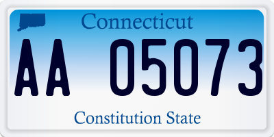 CT license plate AA05073