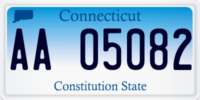 CT license plate AA05082