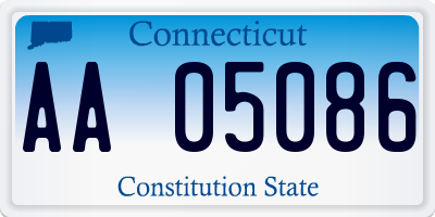 CT license plate AA05086