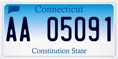 CT license plate AA05091