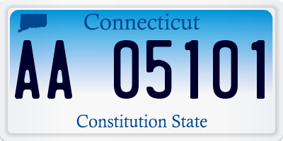 CT license plate AA05101