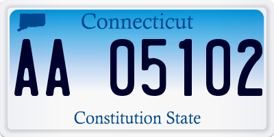 CT license plate AA05102