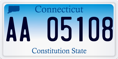 CT license plate AA05108