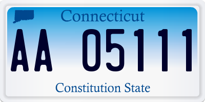 CT license plate AA05111