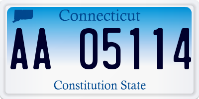 CT license plate AA05114