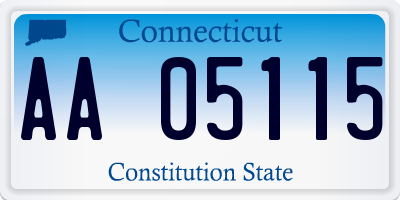 CT license plate AA05115