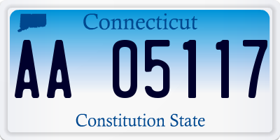 CT license plate AA05117
