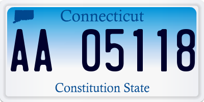 CT license plate AA05118