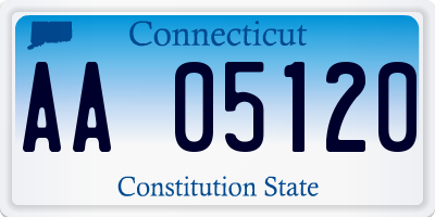 CT license plate AA05120