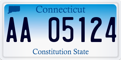 CT license plate AA05124