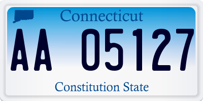 CT license plate AA05127