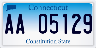 CT license plate AA05129