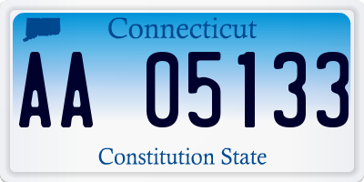 CT license plate AA05133