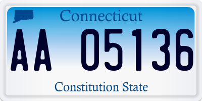 CT license plate AA05136