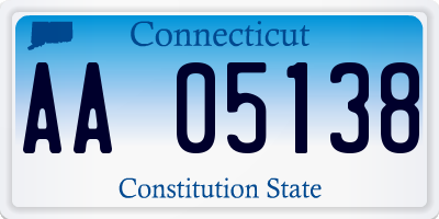 CT license plate AA05138