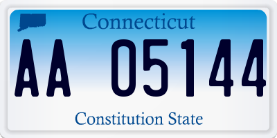 CT license plate AA05144