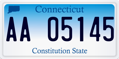 CT license plate AA05145