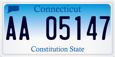 CT license plate AA05147