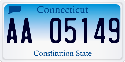 CT license plate AA05149