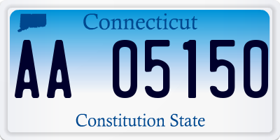 CT license plate AA05150