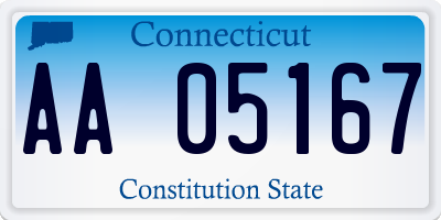 CT license plate AA05167