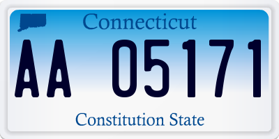 CT license plate AA05171