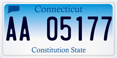 CT license plate AA05177