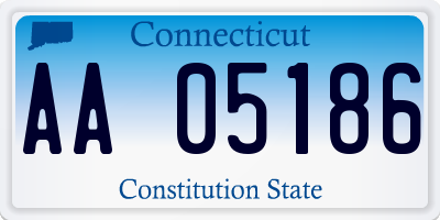 CT license plate AA05186