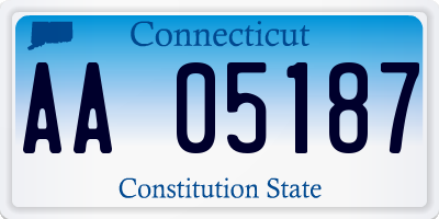 CT license plate AA05187