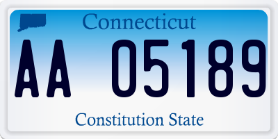 CT license plate AA05189