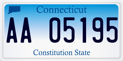 CT license plate AA05195