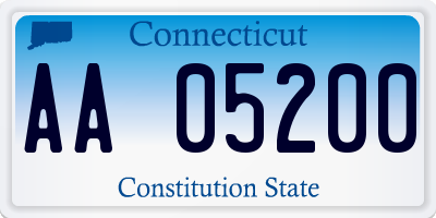 CT license plate AA05200